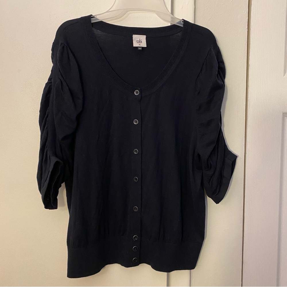 Cabi navy blue sweater blouse, size XL